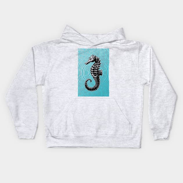 Seahorse Kids Hoodie by Moryart